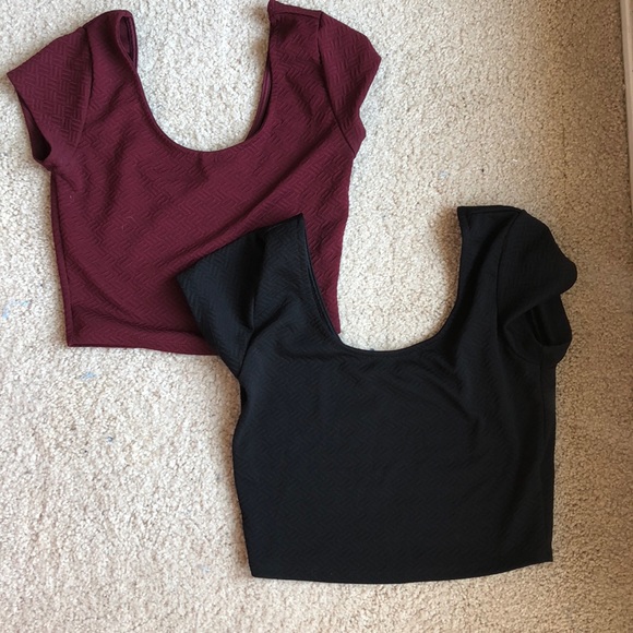 FLASH SALE!!!! pacsun textures crop tops - Picture 1 of 3